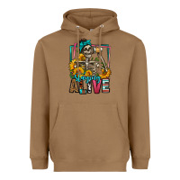 Toasted Coconut staying alive coffee drinking skeleton Heavyweight Hoodie - Jasminsmagicworld