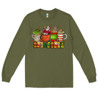 Army Green hot cocoa Long Sleeve Tee - CowhideDigitalArt