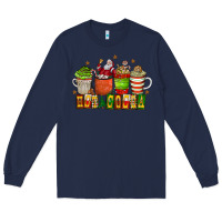 Navy hot cocoa Long Sleeve Tee - CowhideDigitalArt