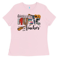 Bubblegum Pink music teacher Ladies Tee - AdoDesignShop