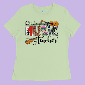 Music Teacher Ladies Tee Designed By Adodesignshop