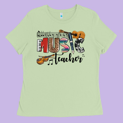 Music Teacher Ladies Tee Designed By Adodesignshop