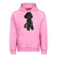 Fuchsia Pink black poodles dog Urban Hoodie - LillyAllenDesigns