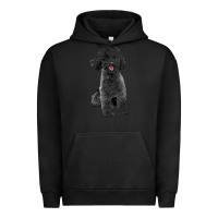 Pigment Black black poodles dog Urban Hoodie - LillyAllenDesigns