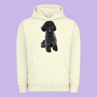 Black Poodles Dog Urban Hoodie Designed By Lillyallendesigns
