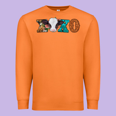 Xoxo Valentines Day Baby Cow Premium Sweatshirt Designed By Jasminsmagicworld