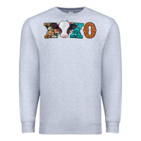 Heather Grey xoxo valentines day baby cow Premium Sweatshirt - Jasminsmagicworld