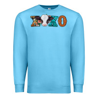 Ocean Blue xoxo valentines day baby cow Premium Sweatshirt - Jasminsmagicworld