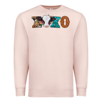 Pale Pink xoxo valentines day baby cow Premium Sweatshirt - Jasminsmagicworld