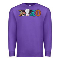 Purple xoxo valentines day baby cow Premium Sweatshirt - Jasminsmagicworld