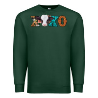 Sports Green xoxo valentines day baby cow Premium Sweatshirt - Jasminsmagicworld