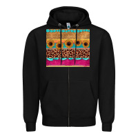 Black leopard sunflower gemstone Zipper Hoodie - JahusDesignShop