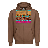 Chestnut leopard sunflower gemstone Zipper Hoodie - JahusDesignShop
