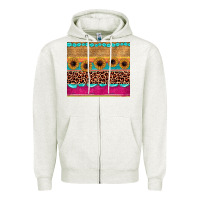 Leopard Sunflower Gemstone Zipper Hoodie | Teevron