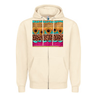 Sandshell leopard sunflower gemstone Zipper Hoodie - JahusDesignShop