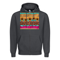 Smoke leopard sunflower gemstone Zipper Hoodie - JahusDesignShop