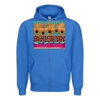 True Royal leopard sunflower gemstone Zipper Hoodie - JahusDesignShop