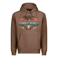 Chestnut make america cowboy again Premium Hoodie - NancyCooperArtShop