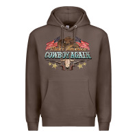 Coffee make america cowboy again Premium Hoodie - NancyCooperArtShop