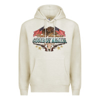 Oatmeal Heather make america cowboy again Premium Hoodie - NancyCooperArtShop