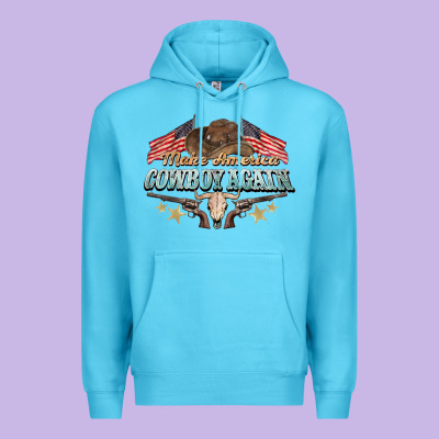 Make America Cowboy Again Premium Hoodie Designed By Nancycooperartshop