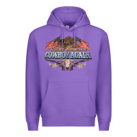Purple make america cowboy again Premium Hoodie - NancyCooperArtShop