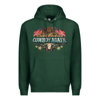 Sports Green make america cowboy again Premium Hoodie - NancyCooperArtShop