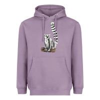 Lavender Ringtail Cat Heavyweight Hoodie - LillyAllenDesigns