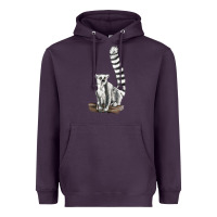 Plum Ringtail Cat Heavyweight Hoodie - LillyAllenDesigns
