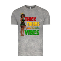 Cloud Rock thick thighs juneteenth vibes with afro black woma Vintage Tee - texasbilliewilder
