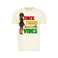 Vintage Arctic thick thighs juneteenth vibes with afro black woma Vintage Tee - texasbilliewilder