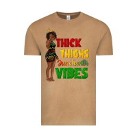 Vintage Camel thick thighs juneteenth vibes with afro black woma Vintage Tee - texasbilliewilder