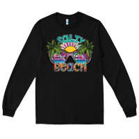 Black salty beach Long Sleeve Tee - SublimationCraftShop