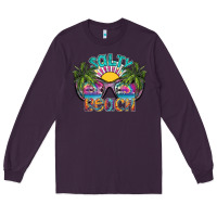 Plum salty beach Long Sleeve Tee - SublimationCraftShop