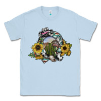 Dusty Blue western horseshoe Classic Tee - SublimationCraftShop