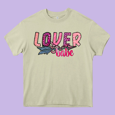 Lover Babe Heavy Core Tee Designed By Sublimationcraftshop