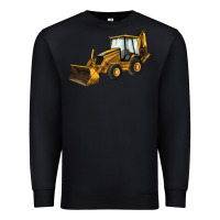 Black Backhoe Loader Truck Premium Sweatshirt - LillyAllenDesigns