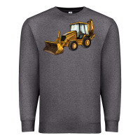 Charcoal Heather Backhoe Loader Truck Premium Sweatshirt - LillyAllenDesigns
