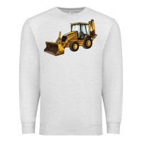 Oatmeal Heather Backhoe Loader Truck Premium Sweatshirt - LillyAllenDesigns