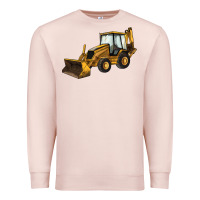Pale Pink Backhoe Loader Truck Premium Sweatshirt - LillyAllenDesigns