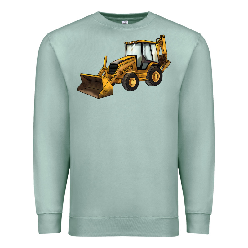 Backhoe Loader Truck Premium Sweatshirt by LillyAllenDesigns | Teevron
