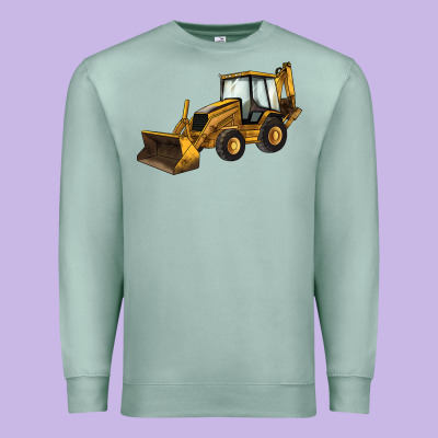 Backhoe Loader Truck Premium Sweatshirt Designed By Lillyallendesigns