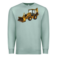 Seafoam Backhoe Loader Truck Premium Sweatshirt - LillyAllenDesigns