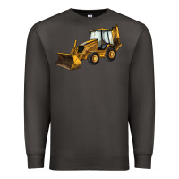 Smoke Backhoe Loader Truck Premium Sweatshirt - LillyAllenDesigns