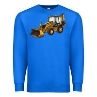 True Royal Backhoe Loader Truck Premium Sweatshirt - LillyAllenDesigns