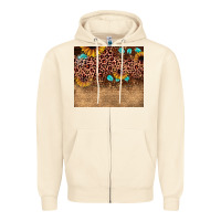 Sandshell leopard glitter sunflower gemstone Zipper Hoodie - JahusDesignShop