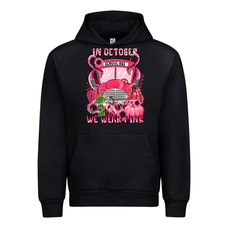 In October We Wear Pink Halloween School Bus Urban Hoodie by LillyAllenDesigns | Teevron