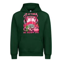 Forest Green in october we wear pink halloween school bus Urban Hoodie - LillyAllenDesigns