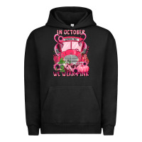 Pigment Black in october we wear pink halloween school bus Urban Hoodie - LillyAllenDesigns