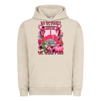 Pigment French Oak in october we wear pink halloween school bus Urban Hoodie - LillyAllenDesigns